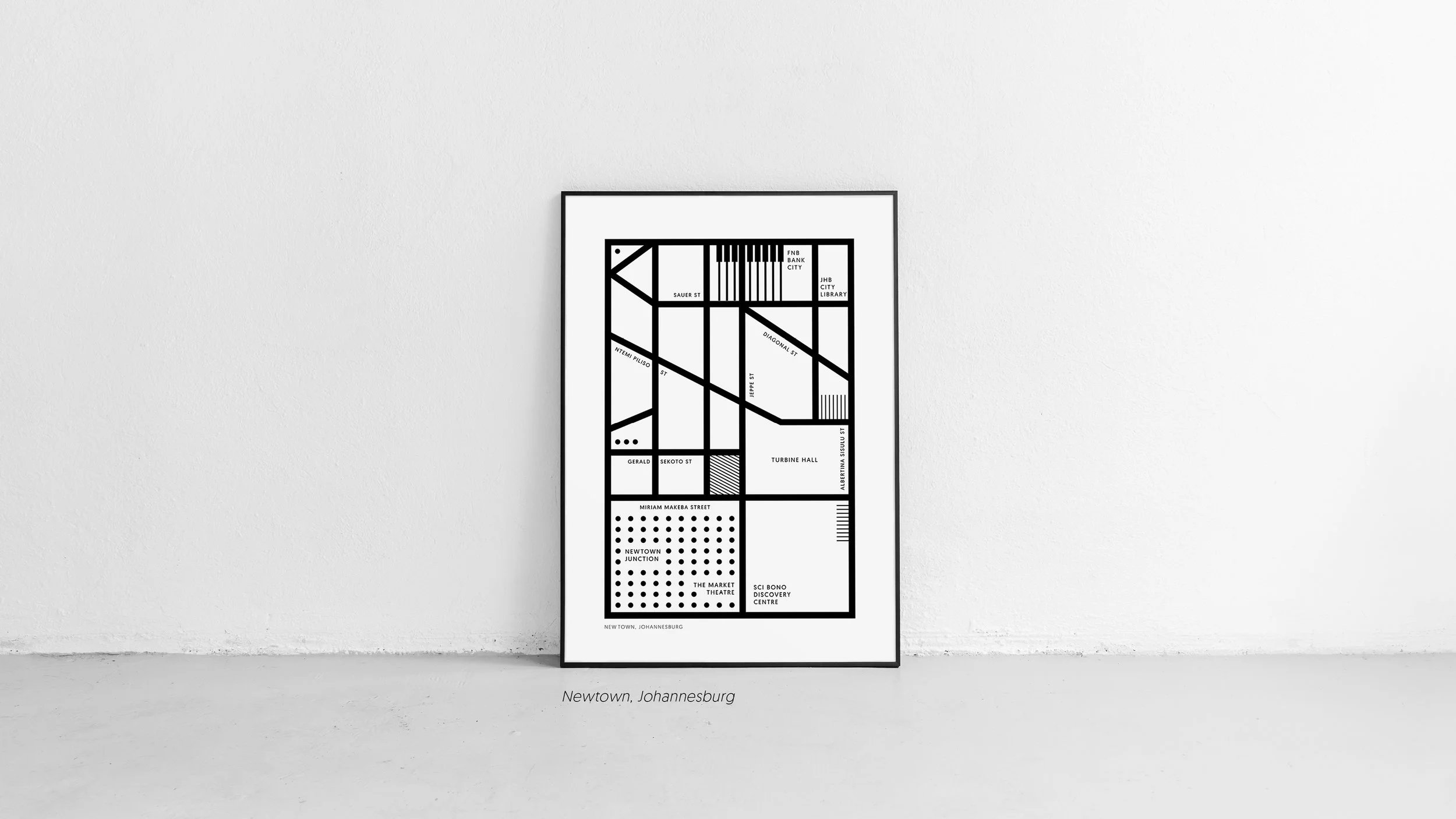 Modern poster map design