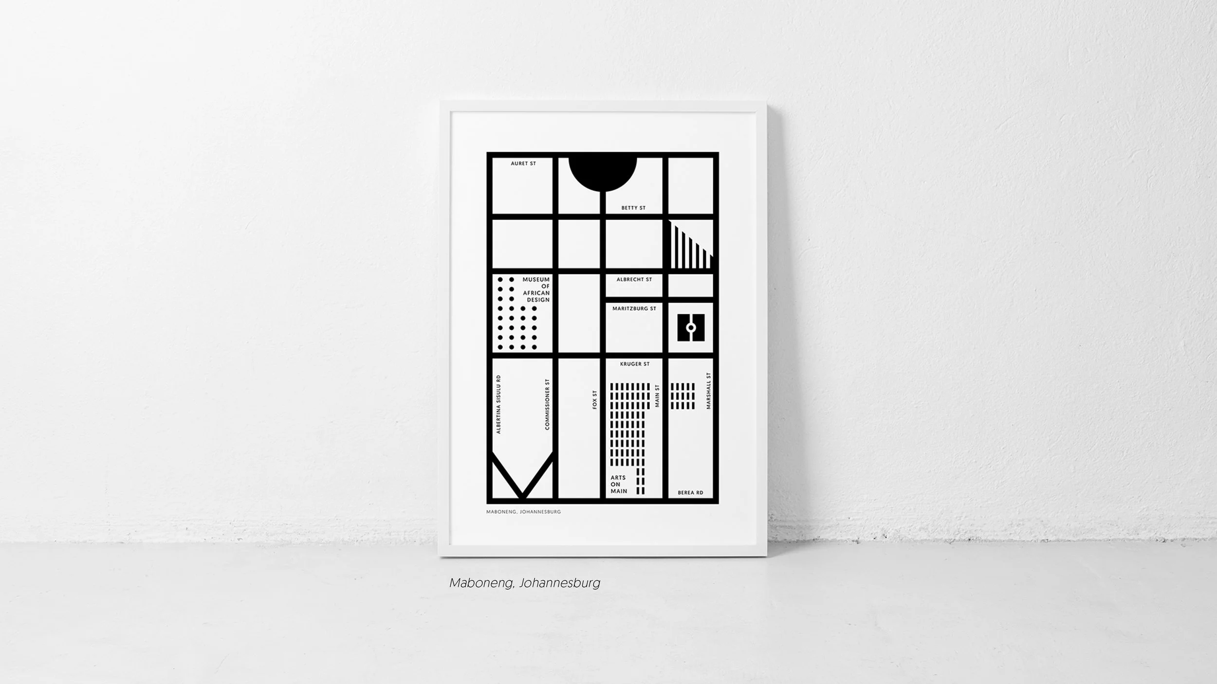 Modern poster map design