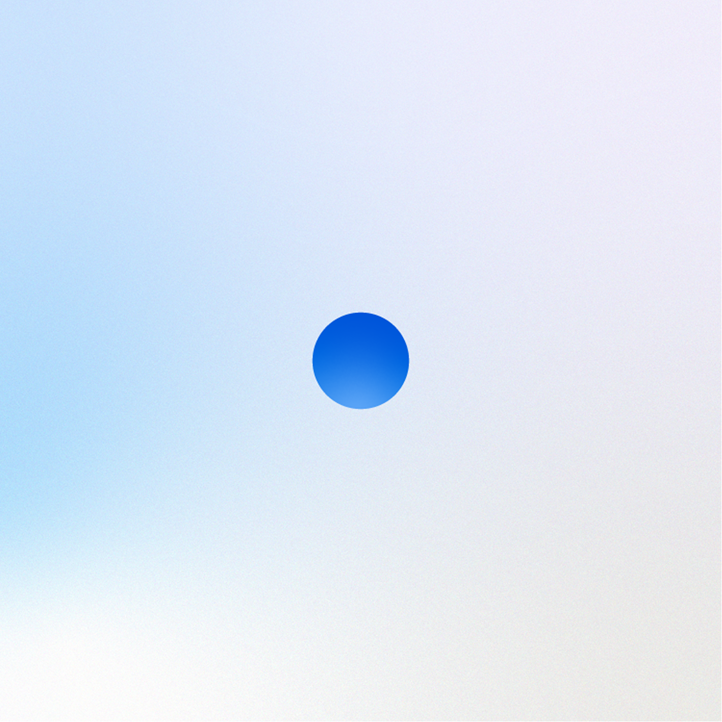 A blue gradient circle on a soft, pastel-colored background.