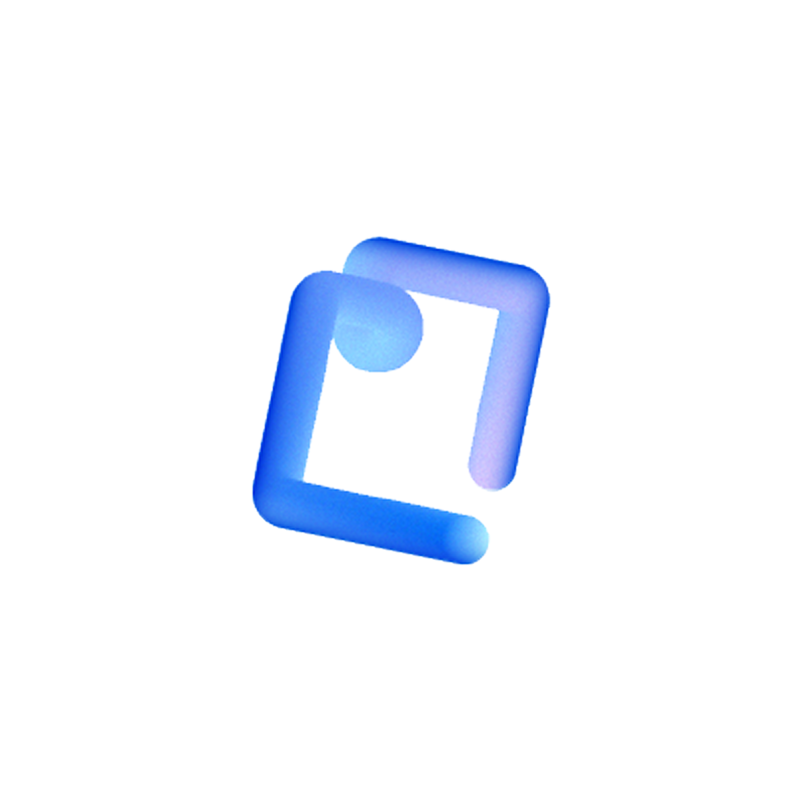 Digital neon blue icon of a picture frame with a circle and a square inside, glowing against a black background.