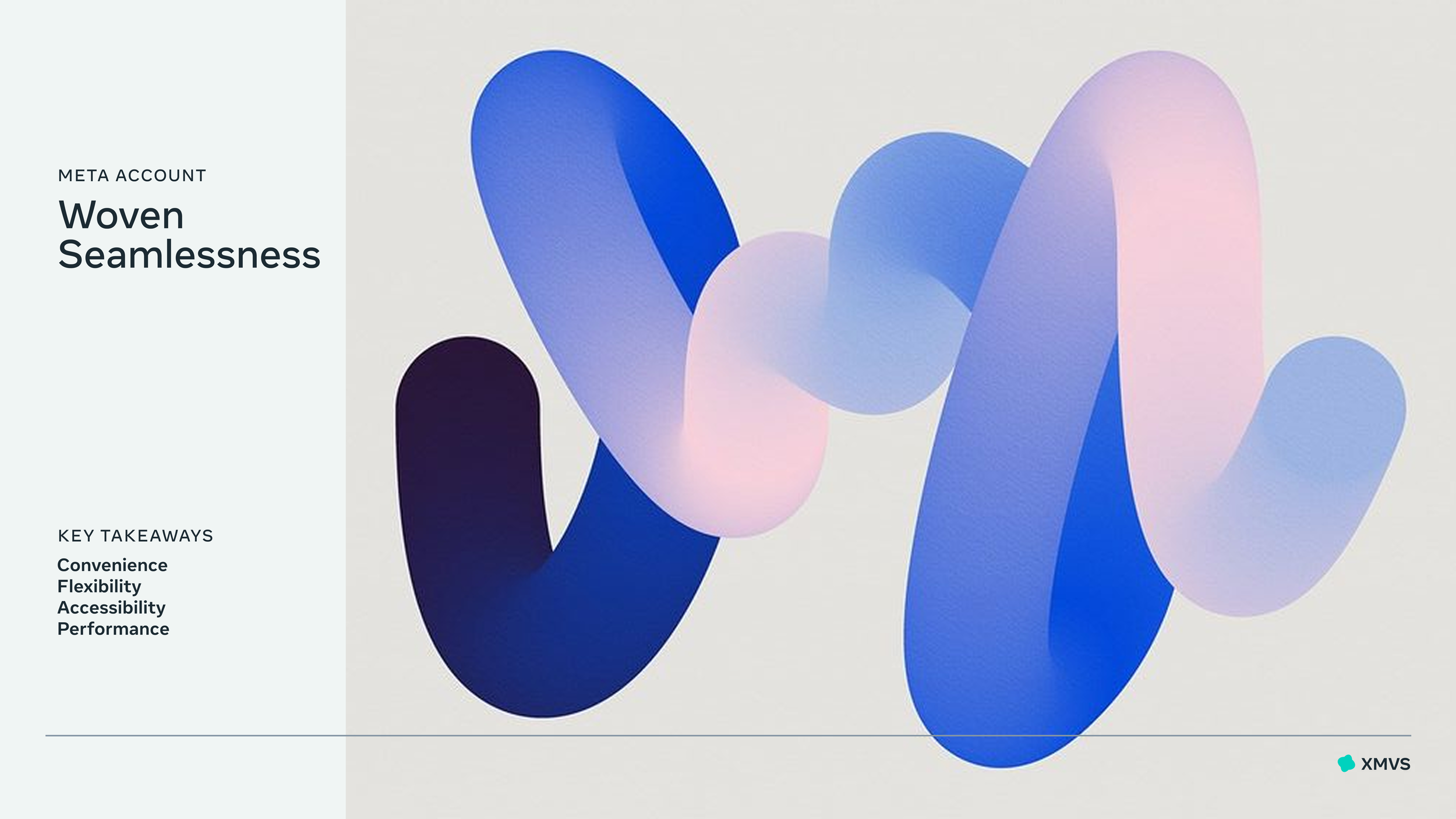 Abstract digital artwork featuring overlapping, curved shapes in shades of blue, pink, and purple with a textured appearance, on a light grey background.