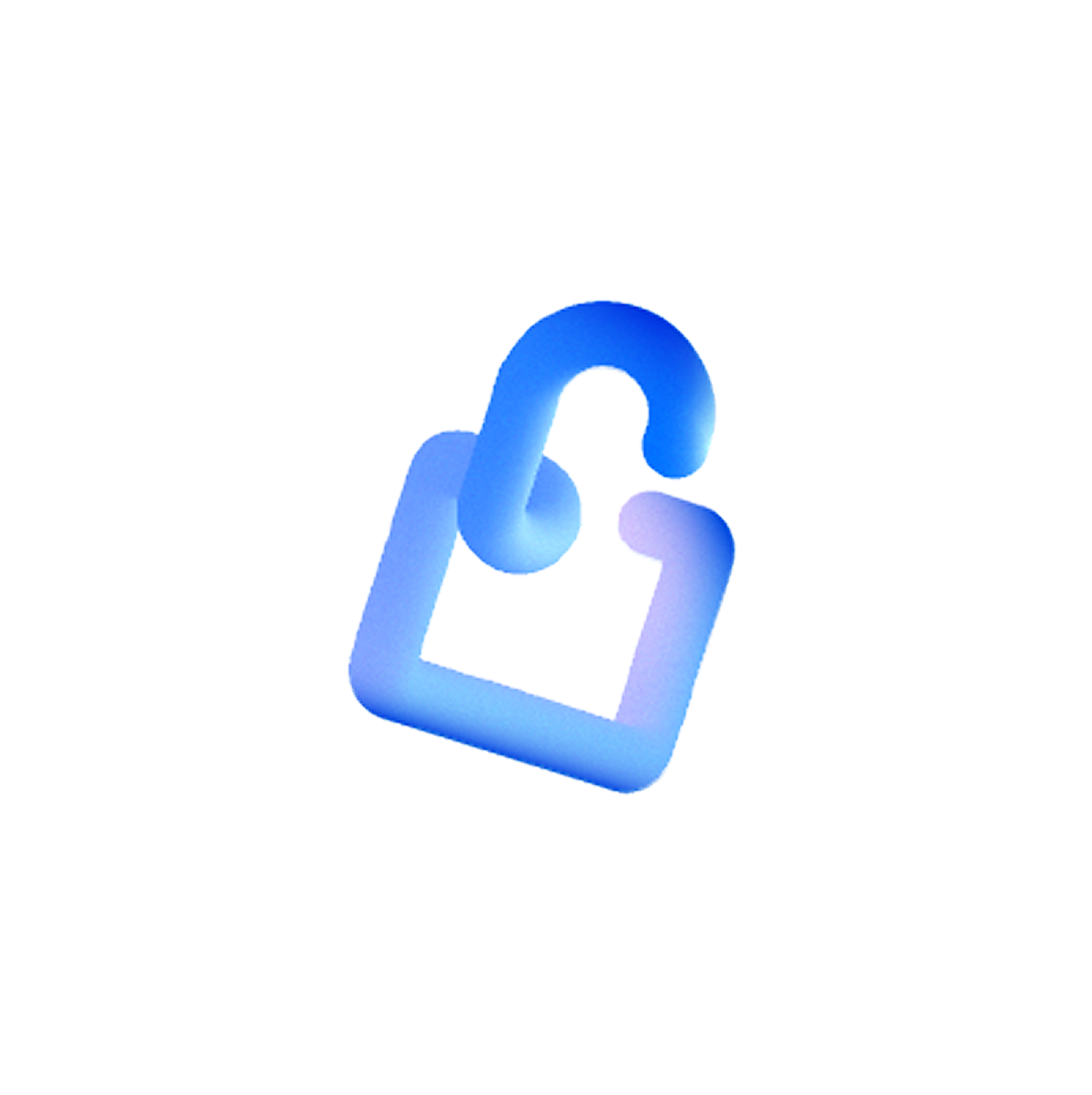 Blue Facebook lock icon on black background.