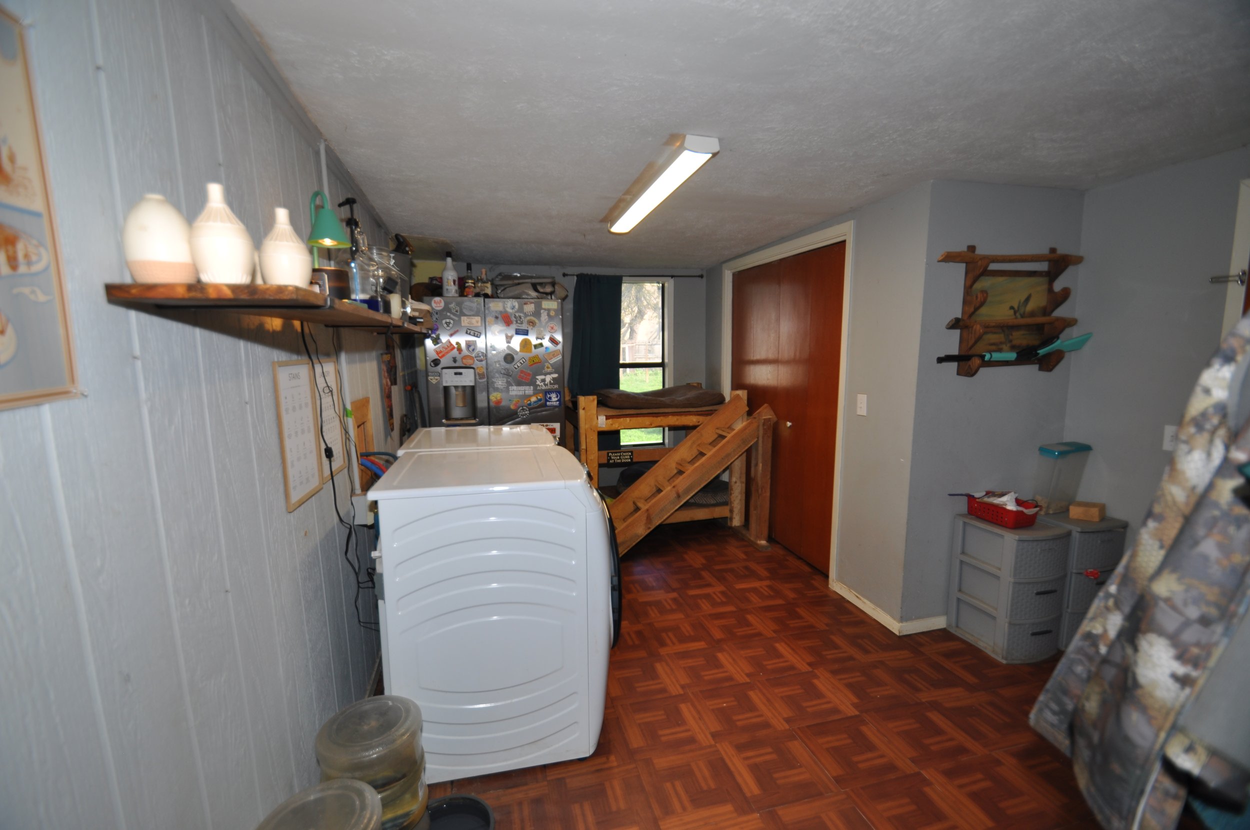 Utility room with electric washer/dryer connections