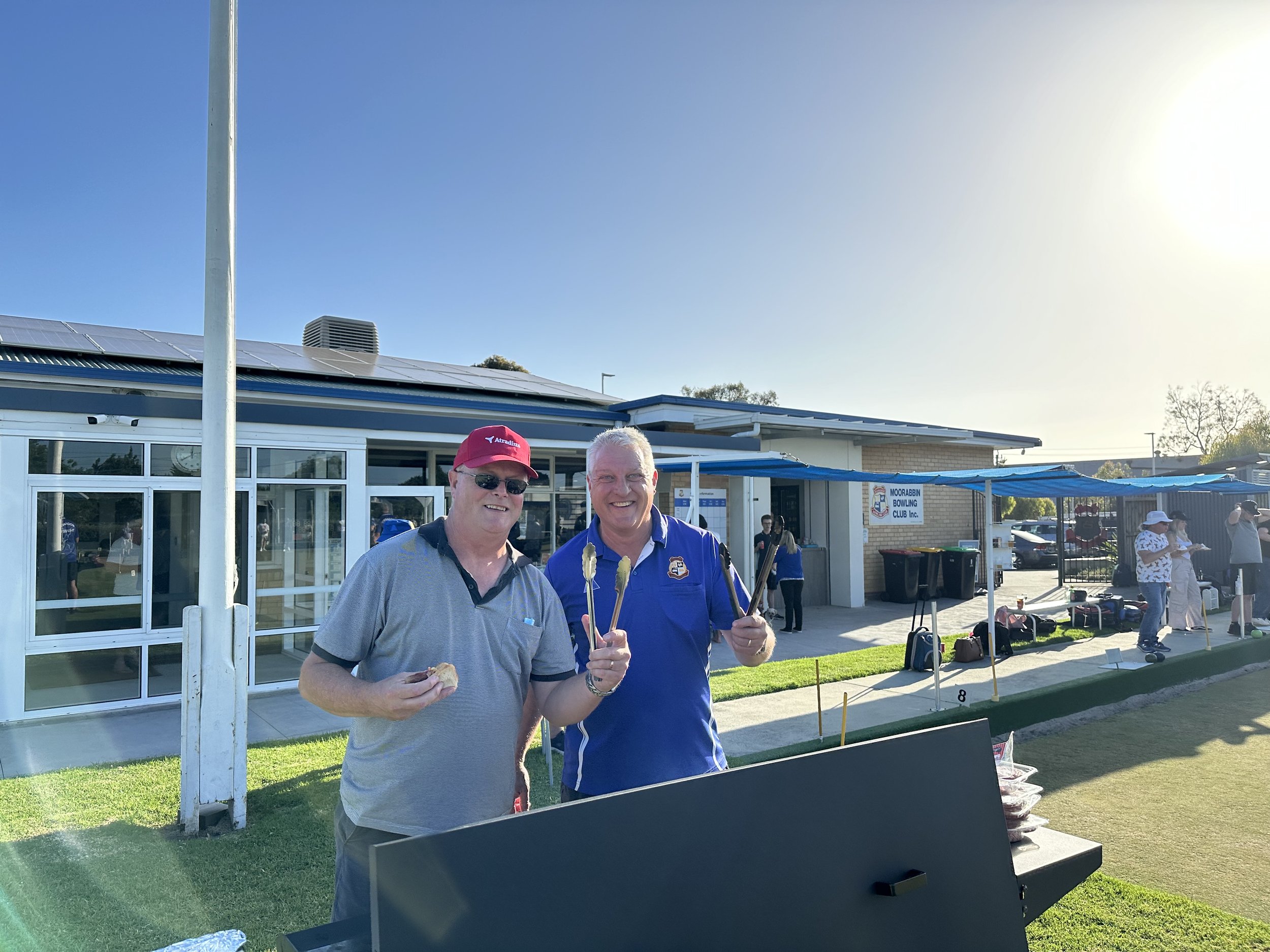 Tony Hall - MMBL Convenor & Terry Hall - BBQ Chef