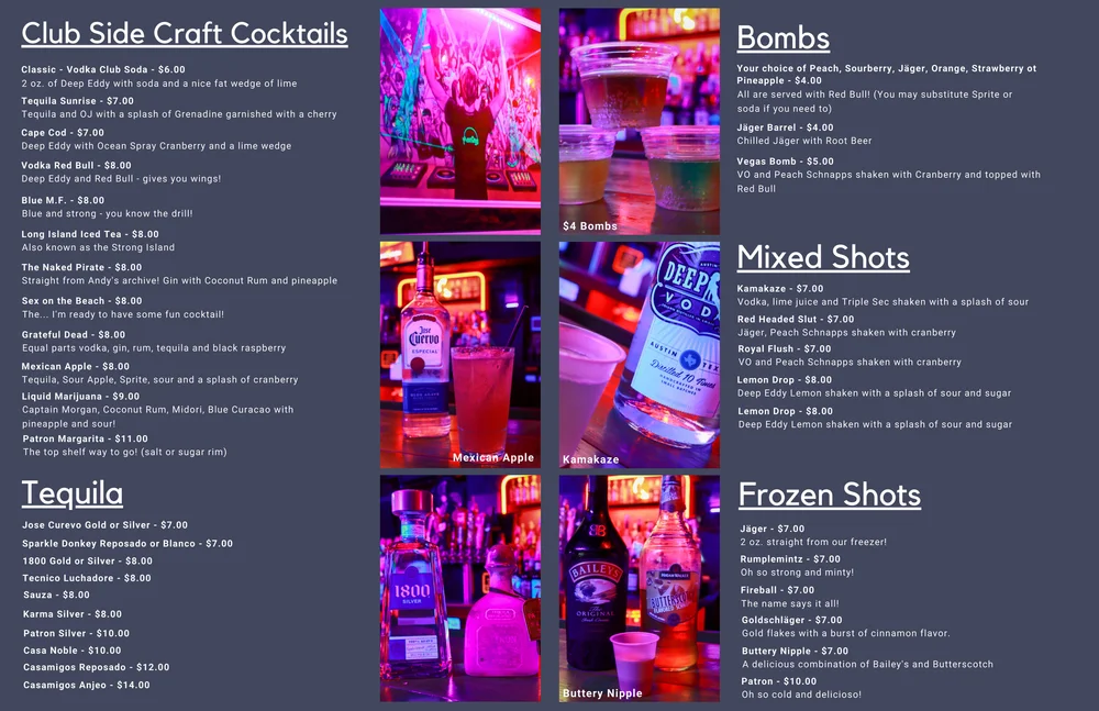 Menus — Moondogs