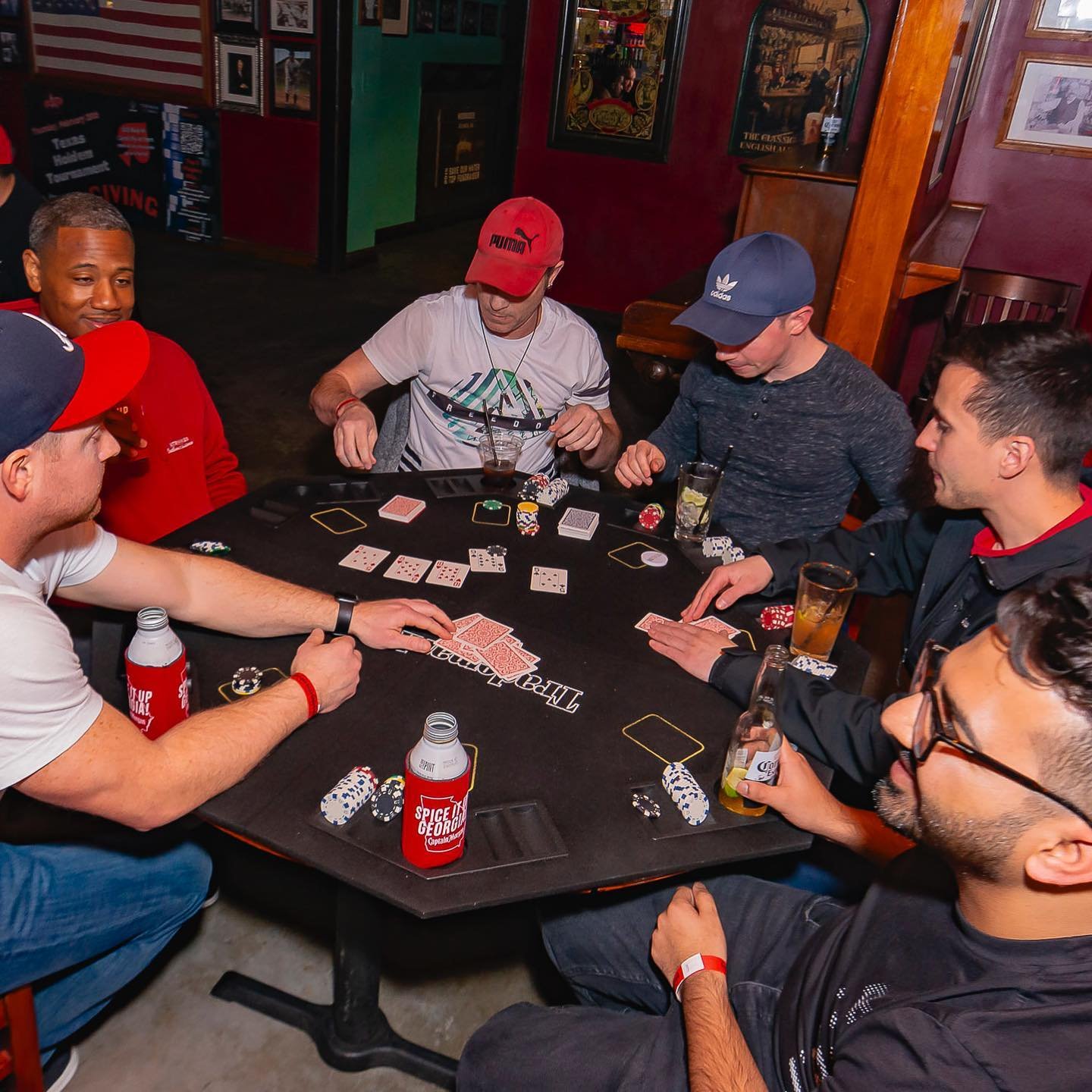 What kind of fun will you get into tonight? Sports Bar open at 8pm for a Texas Hold&rsquo;em, Karaoke Bar is lit in the back ready for your vocals and the EDM Bar open at 10:30pm with @matte.blvk. #thursdaynight #sportsbar #edmbar #karaokebar #texash