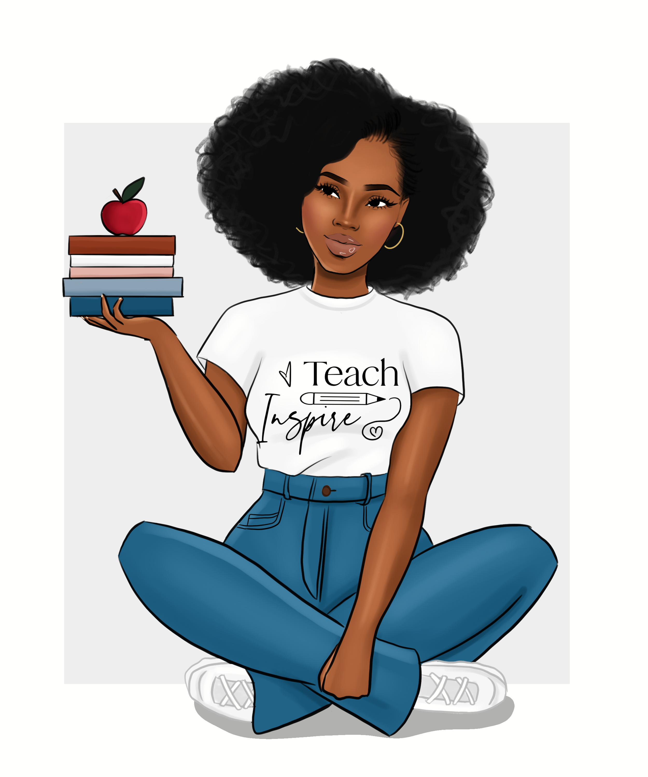 Teacher - Digital Stickers | Deluxe Clipart | Doll 1