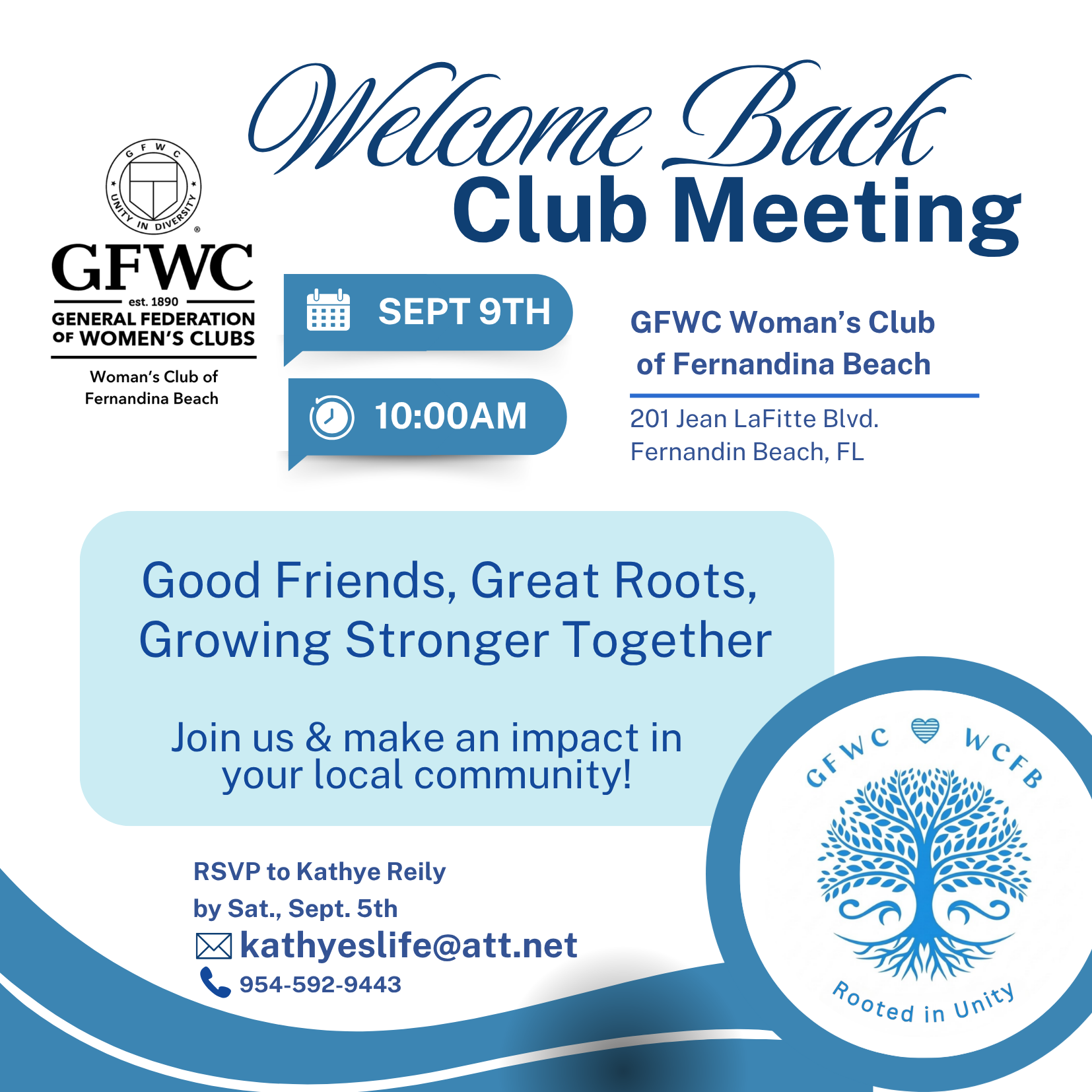 WELCOME BACK CLUB MEETING