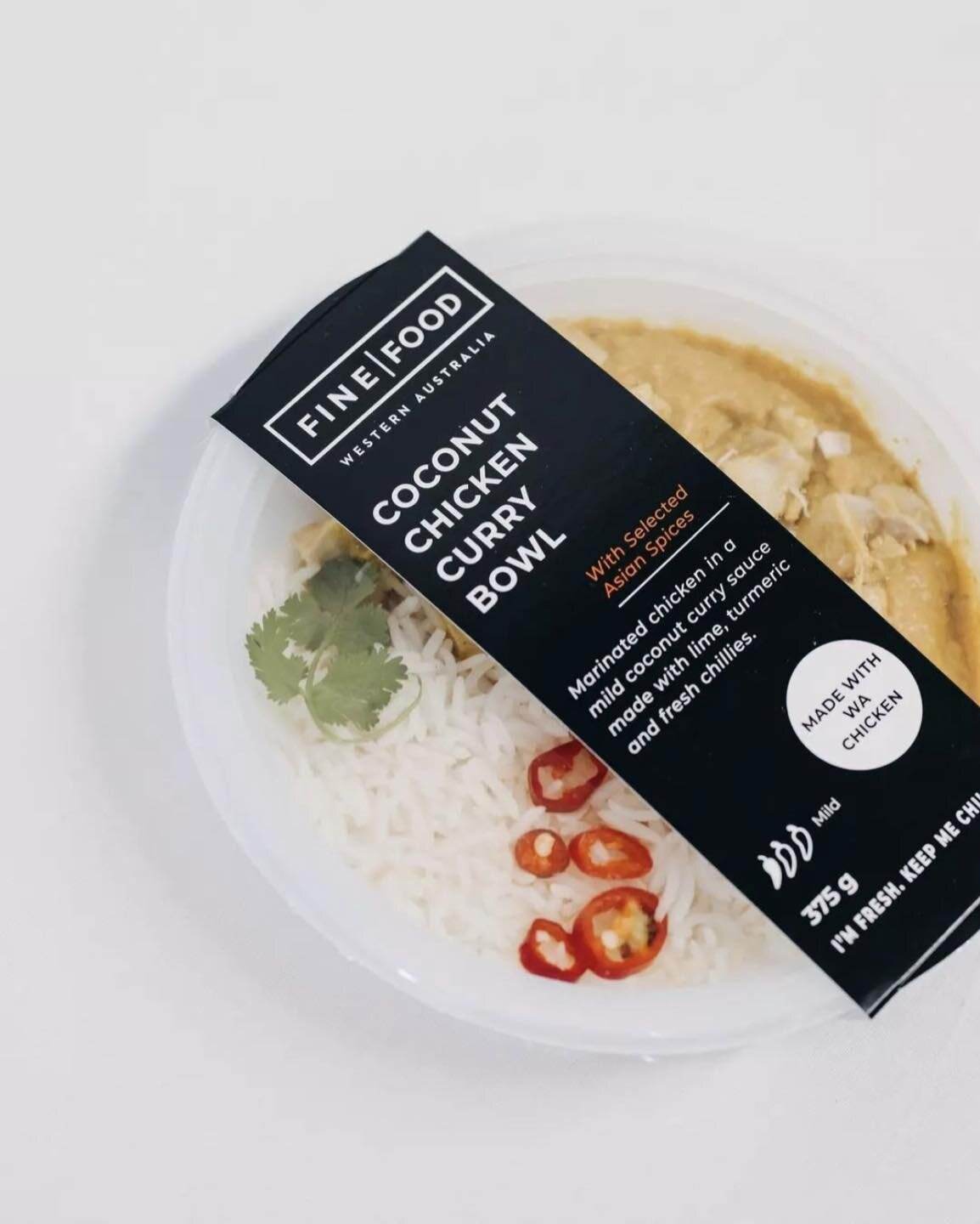 Have you tried our new range of Fine Foods WA ready made meals?

Fine Foods WA Coconut Chicken Curry Bowl - its super creamy with warming Asian spices and made with fresh WA chicken breast pieces. Chef made just for you, and ready in just 3 minutes!
