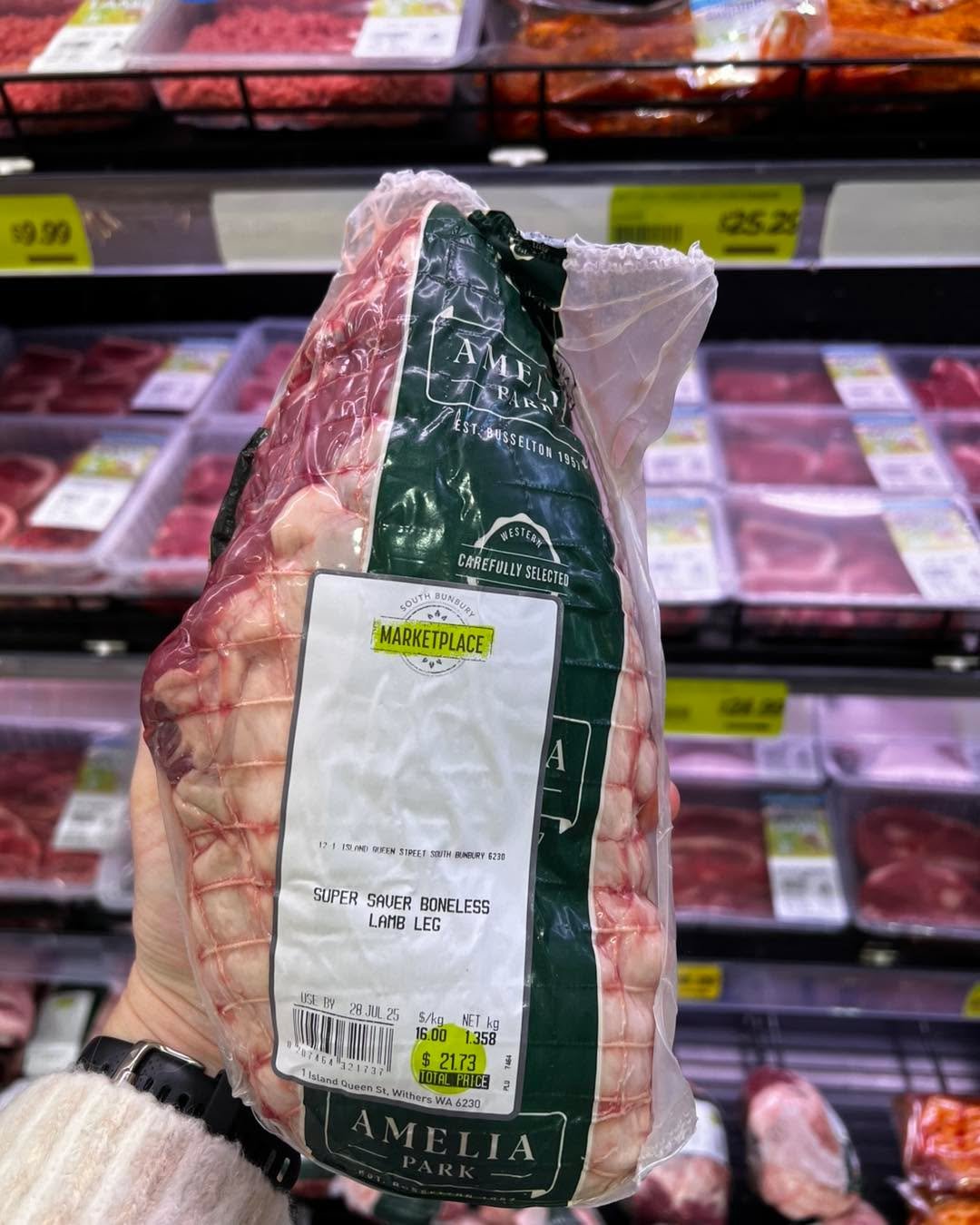 Amelia Park Boneless Lamb Leg Roast is our Weekend Super Saver!

Pick up this local lamb this Saturday &amp; Sunday for $16 per kilo. 

#southbunburymarketplace #sbmarketplace #yourlocalmarketplace #buywesteatbest #supportlocal #freshandlocal #themar