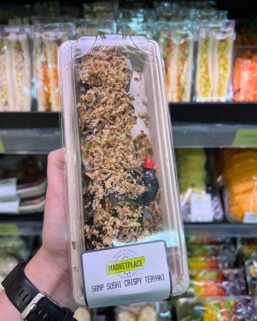 Crispy Chicken Teriyaki Sushi &ndash; Freshly Made Daily!

Rolled fresh in-store every day, our crispy chicken teriyaki sushi is the perfect grab-and-go bite. Crunchy, savory, and ready when you are! 🥢✨

#FreshSushi #CrispyChicken #GrabAndGo #MadeDa