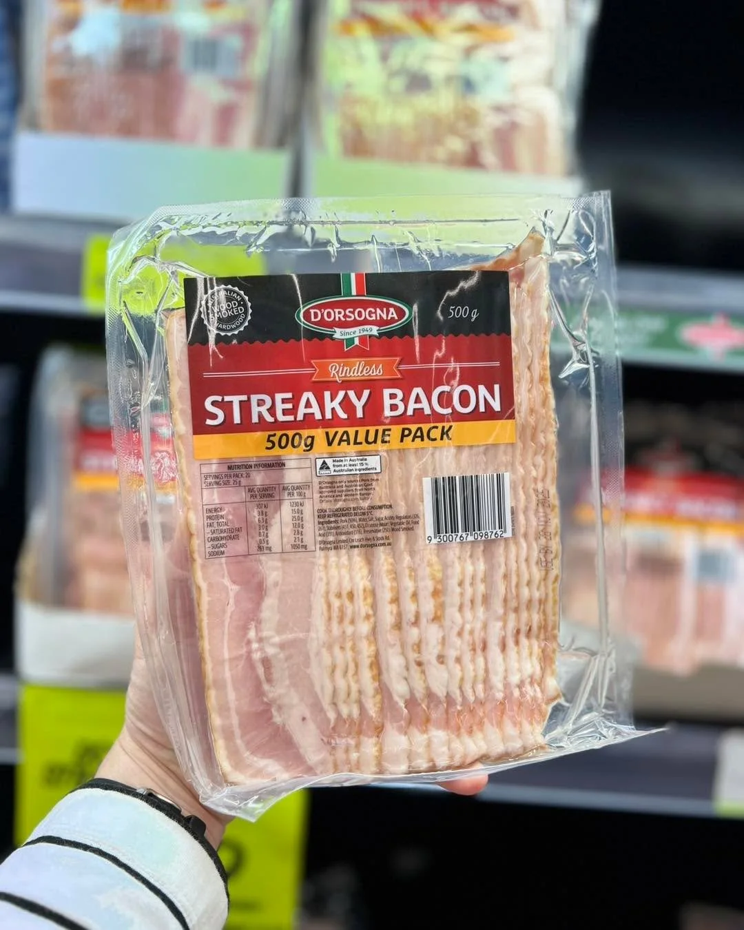 D&rsquo;Orsogna Streaky Bacon 500g value pack is our weekend Super Saver! 

Pick up this pack for $7 this Saturday &amp; Sunday. 

#southbunburymarketplace #sbmarketplace #yourlocalmarketplace #weekendsupersaver #supportlocal #freshandlocal #themarke