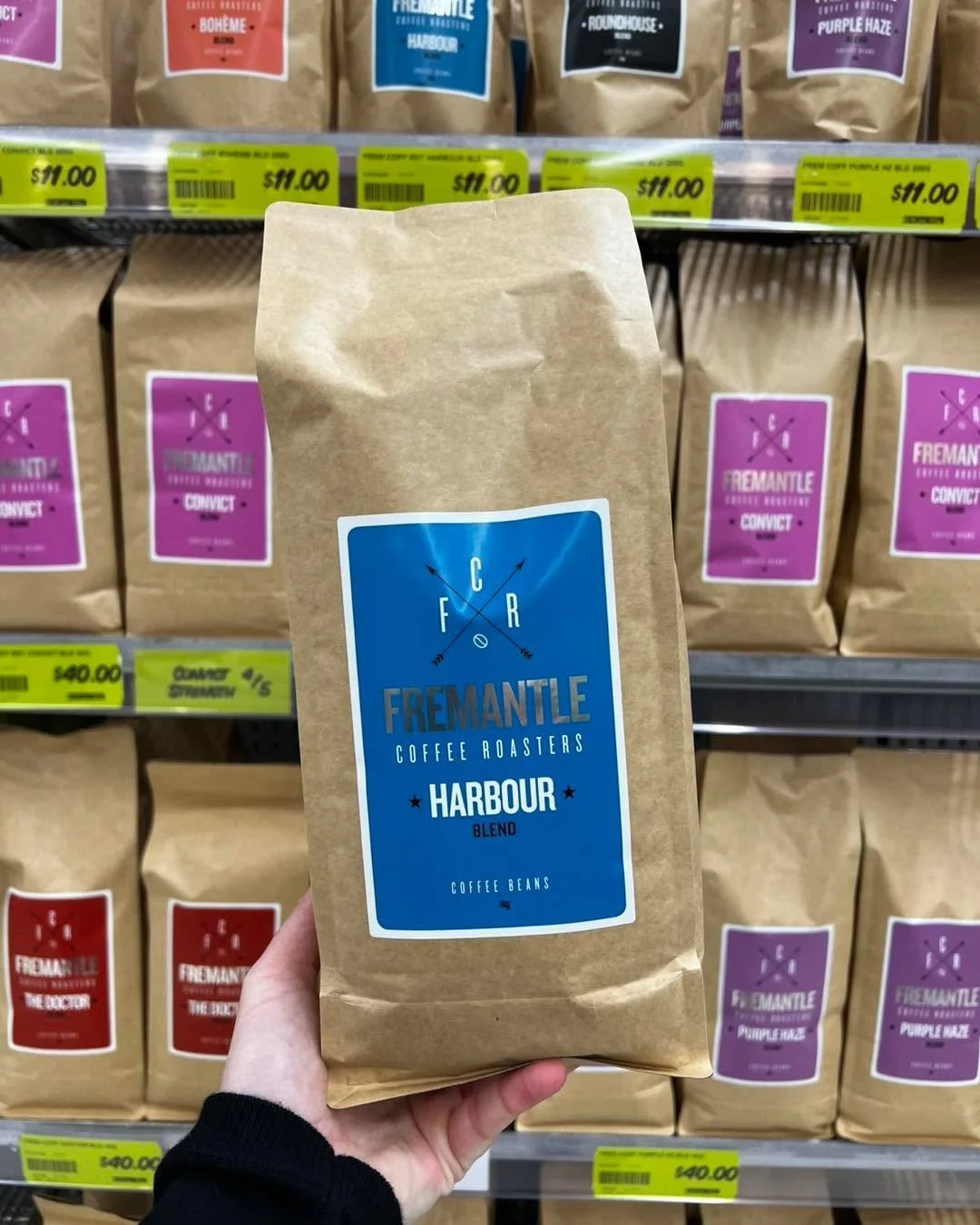 Fremantle Coffee Roasters Harbour blend is a salted caramel lover's dream. Enjoy a dynamic cup wether in milk or as a black coffee, with notes of salted caramel and macaron. 

#southbunburymarketplace #sbmarketplace #yourlocalmarketplace #buywesteatb