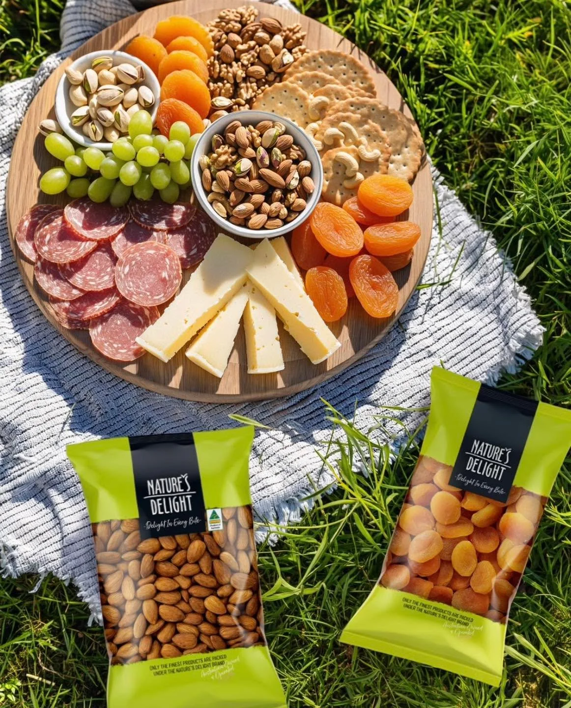 From crunchy nuts to naturally sweet dried fruits

The Nature's Delight nuts &amp; dried fruit ranges bring together all your entertaining favourites, think golden apricots, crunchy almonds, pistachios, walnuts and more.

Perfect for grazing boards, 