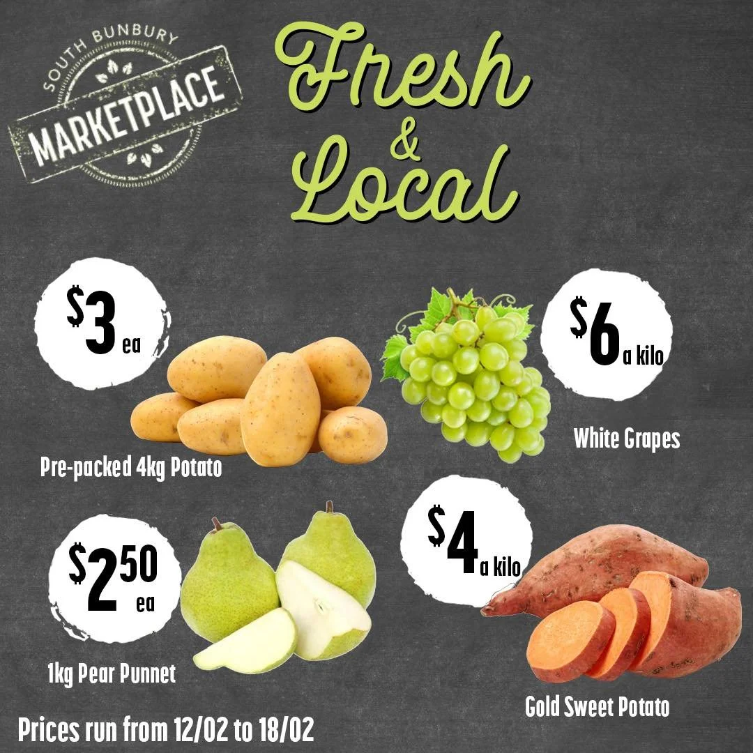 Nothing beats fresh &amp; local produce! 

#southbunburymarketplace #sbmarketplace #yourlocalmarketplace #buywesteatbest #supportlocal #freshandlocal #fresh #supportwafarmers #freshfruitandveg #produce #themarketplacesouthbunbury