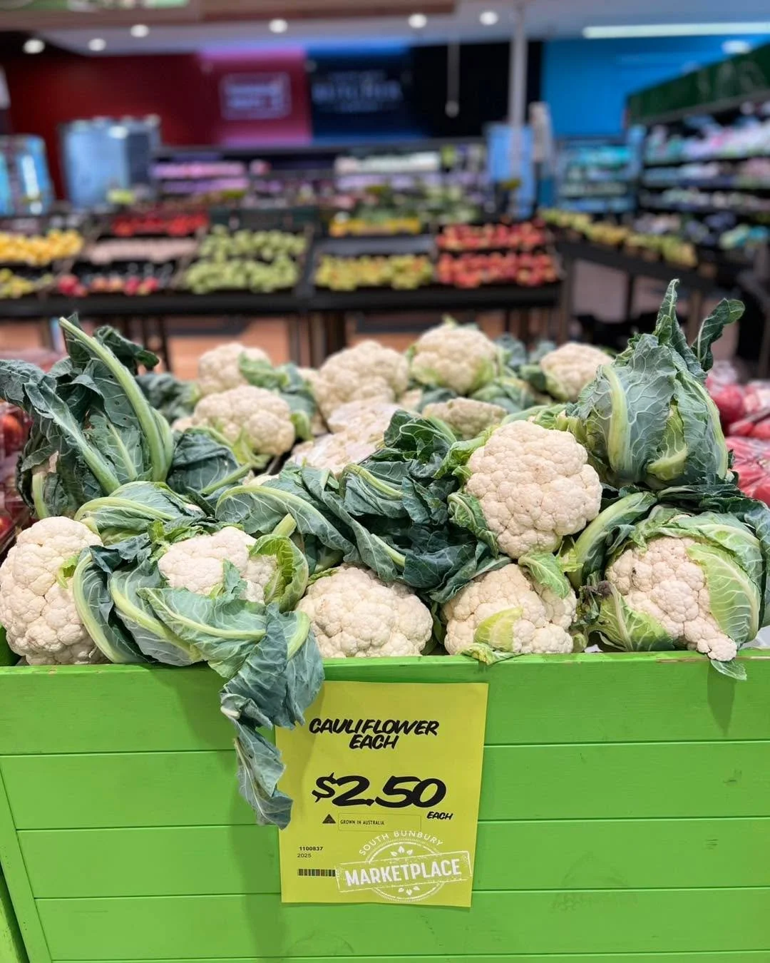 Cauliflower $2.50 each 

** Prices run from 12/03 to 18/03

#southbunburymarketplace #sbmarketplace #yourlocalmarketplace #buywesteatbest #supportlocal #freshandlocal #fresh #supportwafarmers #freshfruitandveg #themarketplacesouthbunbury