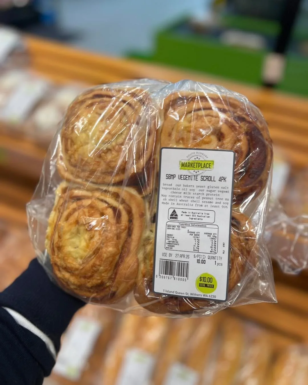The scroll that hits the spot! Fluffy, cheesy, and packed with that iconic Vegemite flavour. - the Vegemite scroll is a true Aussie favourite.

#southbunburymarketplace #sbmarketplace #yourlocalmarketplace #buywesteatbest #supportlocal #freshandlocal