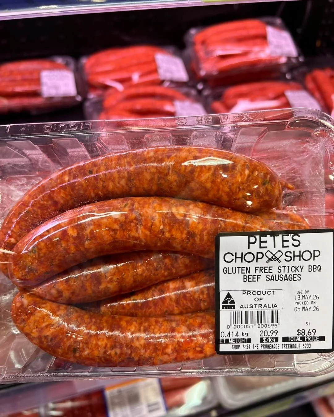 This week&rsquo;s flavours of Pete&rsquo;s Chop Shop sausages available in store! 

- SWEET CHILLI MANGO BEEF SAUSAGE 
- STICKY BBQ BEEF SAUSAGES
- PORK APPLE CIDER

As you know these flavours change weekly but you will always find the traditional sa