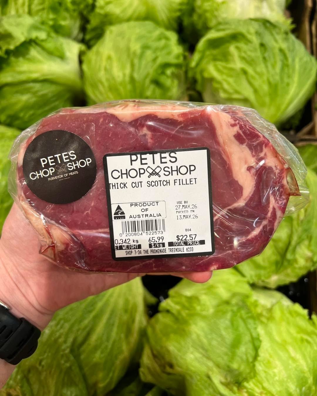 Dinner plans just got upgraded 🥩🔥

Thick cut Scotch fillet from Pete&rsquo;s Chop Shop &mdash; beautifully marbled and ready for the pan. Who else believes steak night is always a good idea? 😍

#SteakNight #ScotchFillet #AussieBeef #FoodieFinds #M