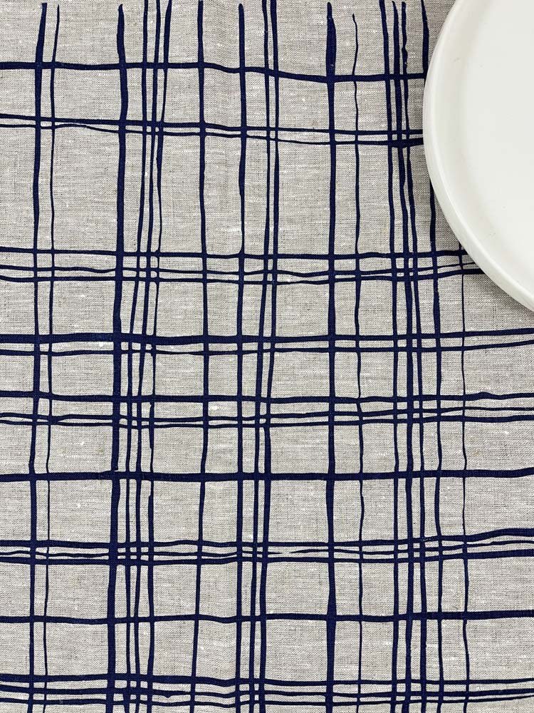 Tea towel Plaid navy.jpg