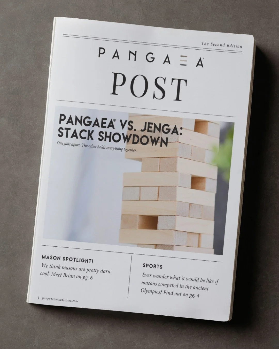 It&rsquo;s back and better than ever.

The second edition of The Pangaea Post is now live on our website, featuring inspiration, a look back at our story, a message from our founder and CEO, and a mason interview that brings it all together.

And if 