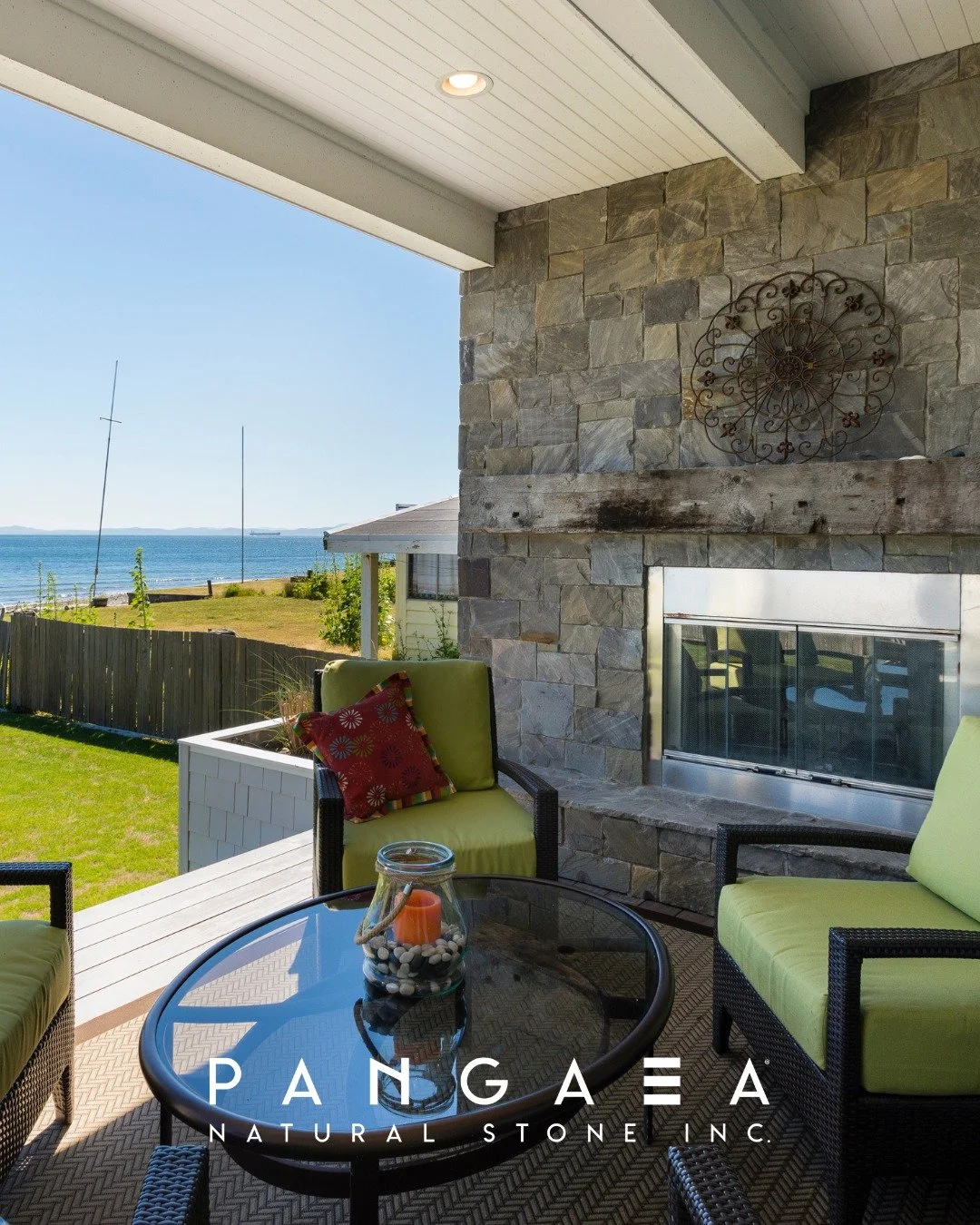 The days are getting longer, the temperatures are climbing, and outdoor season is finally making its return.

Spaces like this are exactly why we look forward to spring. Featuring our Cambrian Castlestone, this patio fireplace adds warmth, texture, a