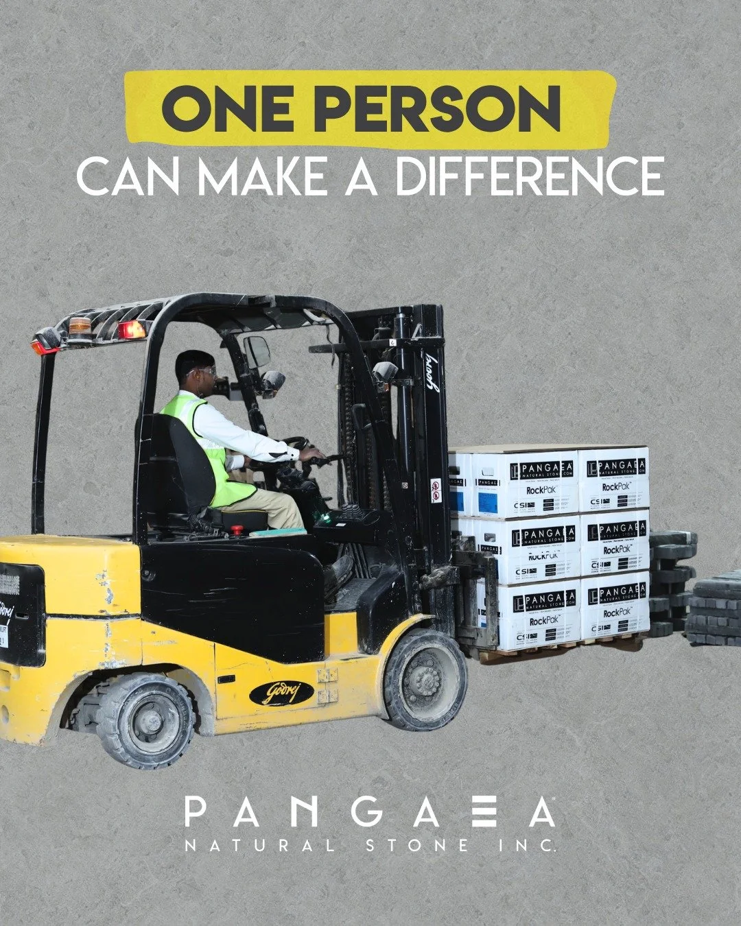 One person can make a difference.

It starts with people choosing to do things differently.

That's why we invested in electric and battery-powered machinery. To help reduce emissions and create a cleaner, safer, and quieter workplace for our team.


