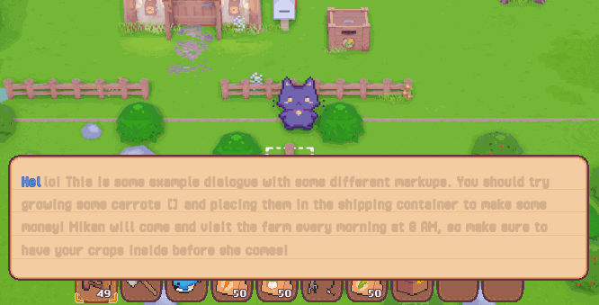 The colours, portraits, and choice buttons are placeholders, but it works!