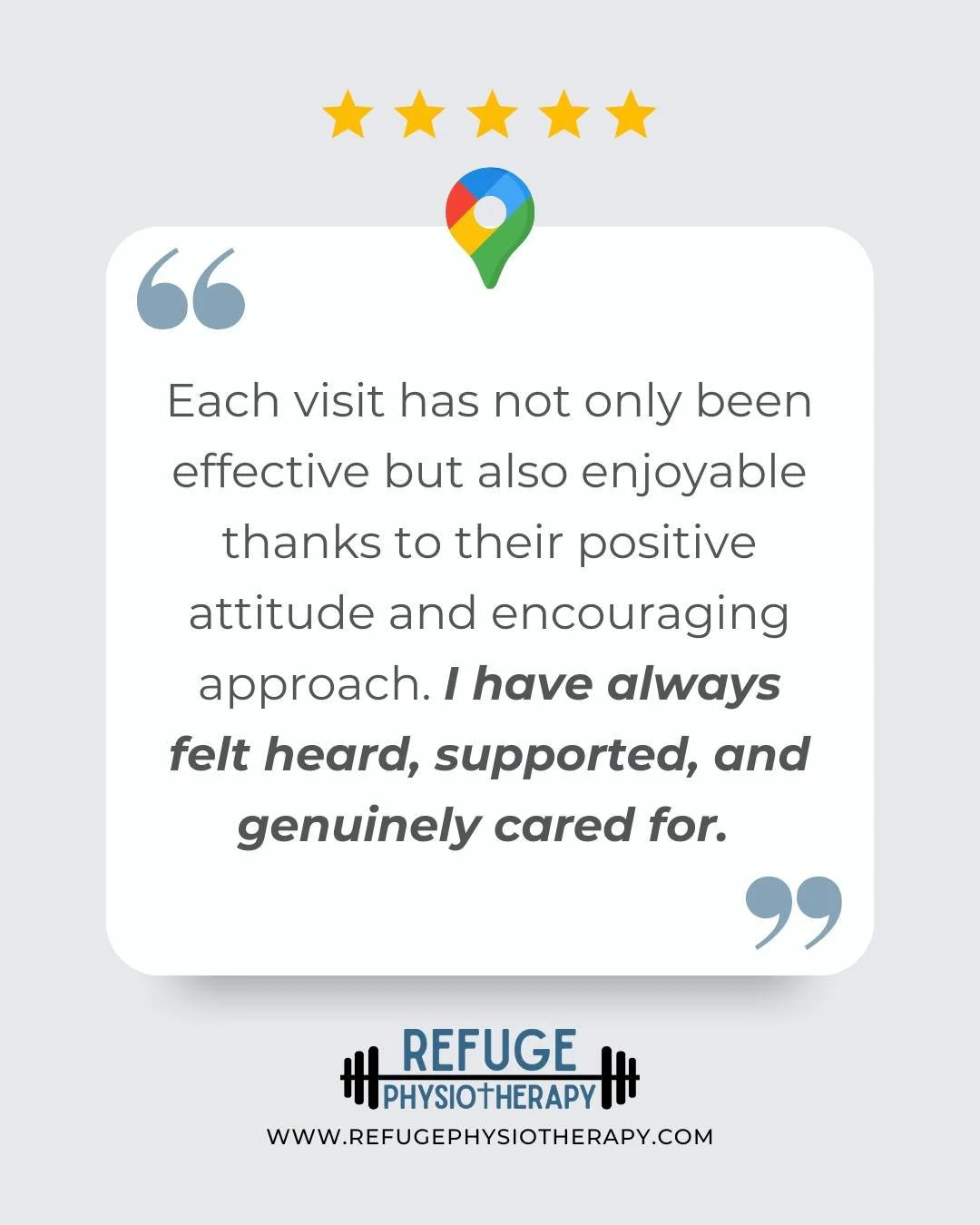 This review means everything to us. 💙

When someone comes in nervous about starting PT - especially for something as tough as migraines and chronic neck pain - and leaves feeling heard, supported, and actually better? That's what we're here for.

Dr