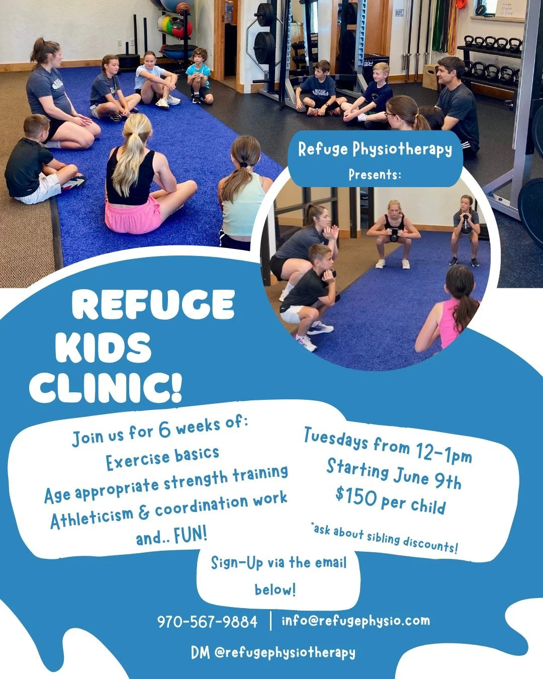 Refuge Presents: Kids Clinic! School ended but summer sports haven't started? Have a youth athlete who wants an extra challenge this summer? Have a fun kid who wants to do something new? Everyone is welcome! This kids clinic will include exercise bas