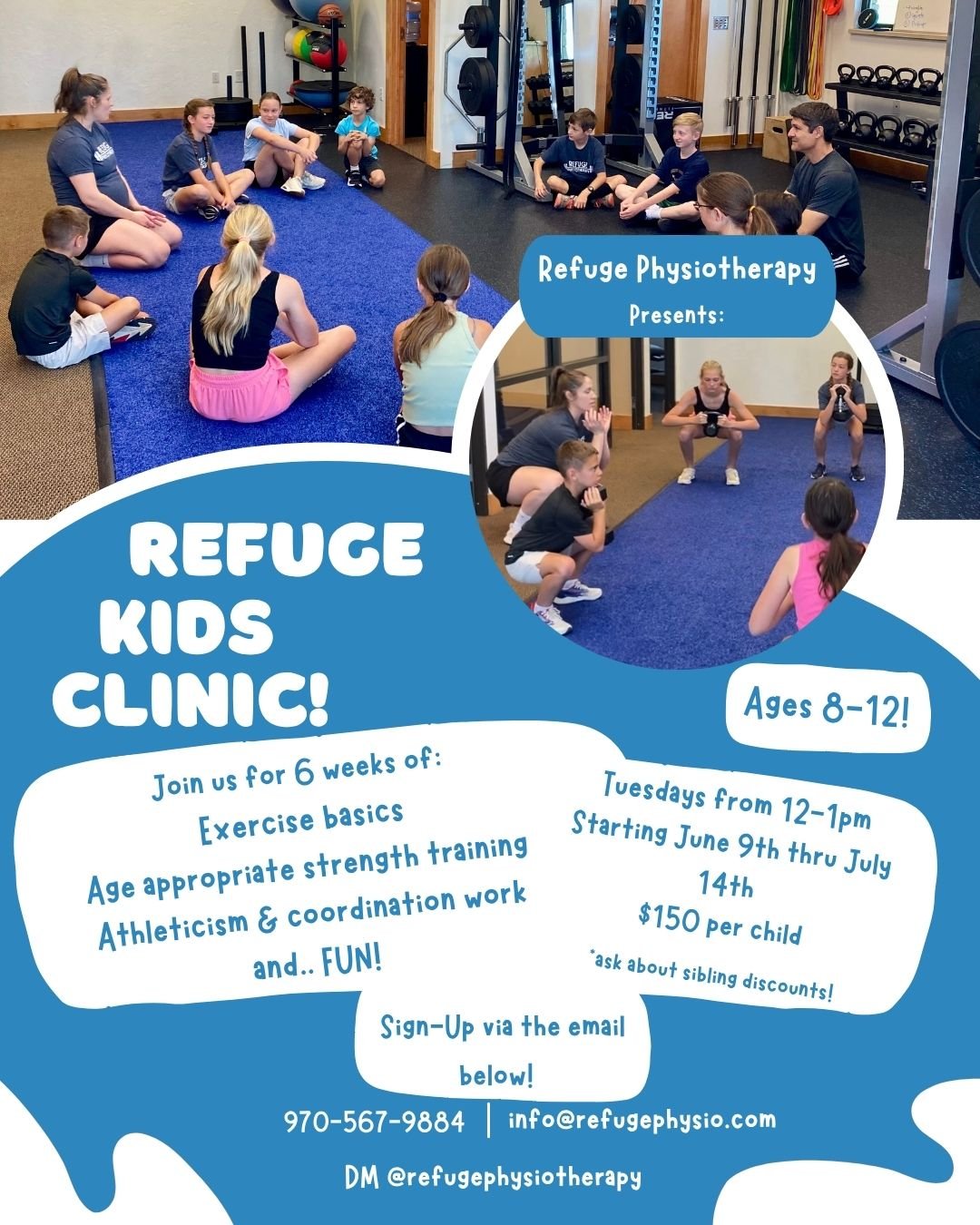 Have you signed up yet? Kids Clinic starts next week! Don't wait - reach out today!