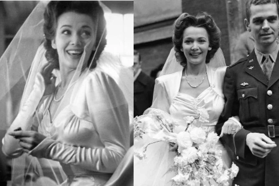 Groom Attire Wedding Dresses From The 40s Bride And Groom At