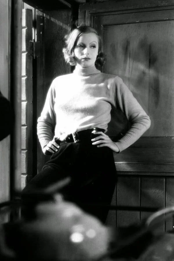 Image of Greta Garbo wearing pants in the 1930s