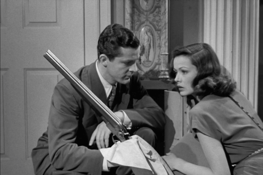 Dana Andrews and Gene Tierney in the laura movie