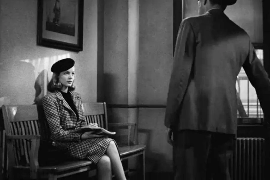 lauren bacall style skirt suit