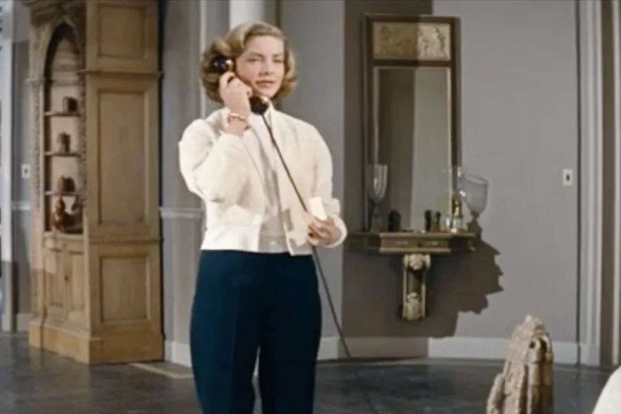 lauren bacall pants style