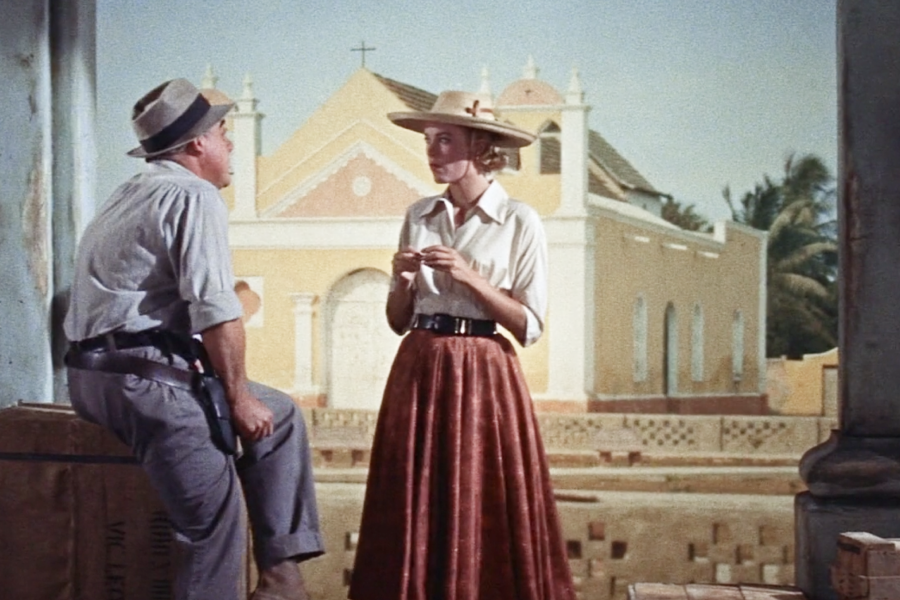 Grace Kelly fashion in green fire