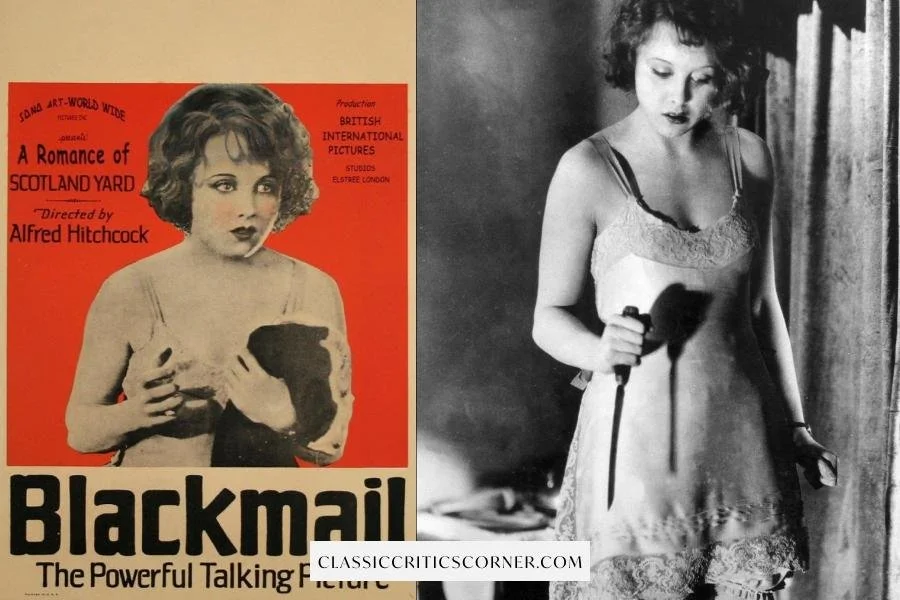 Images from Alfred Hitchcocks movie "Blackmail"