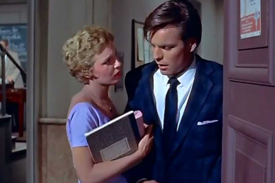 still from the 1950s film noir "a kiss before dying"