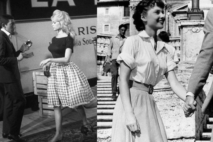 feminine skirt outfts