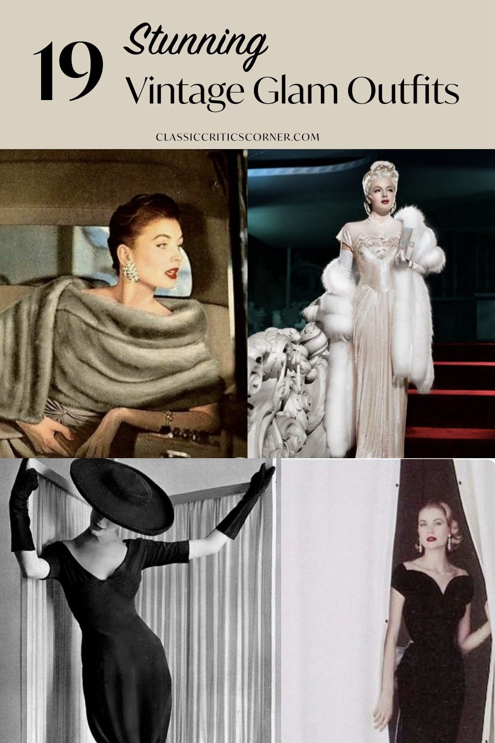 19 Stunning Vintage Glam Outfits — Classic Critics Corner - Vintage 1940s,  1950s, 1960s