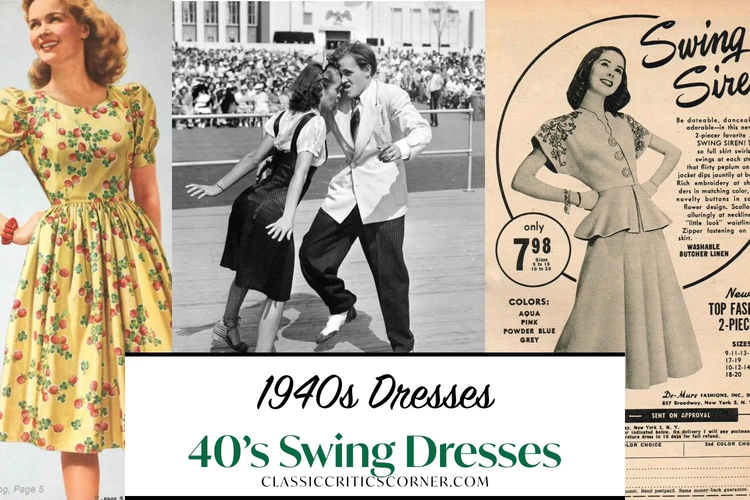 1940s swing dress