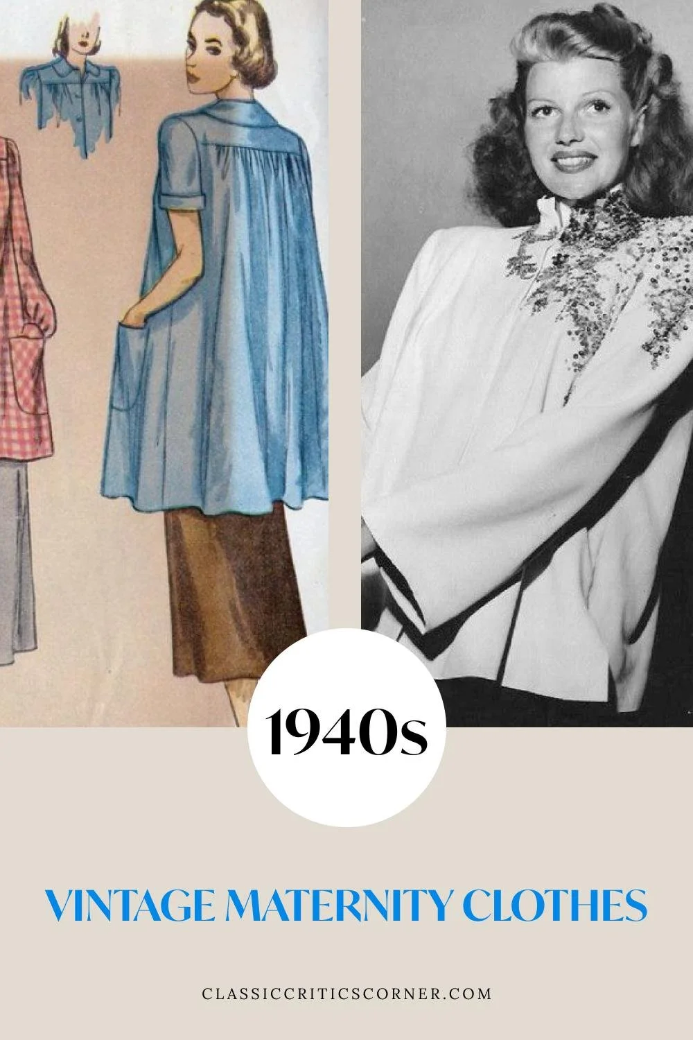 vintage maternity clothes in the 1940s