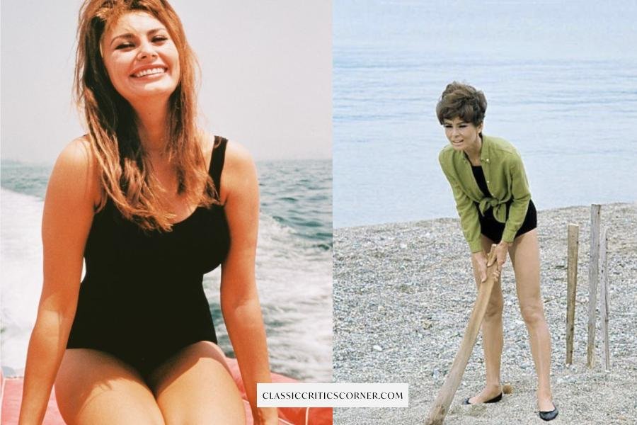 Images of 1960s swimwear worn by Audrey Hepburn and Sophia Loren