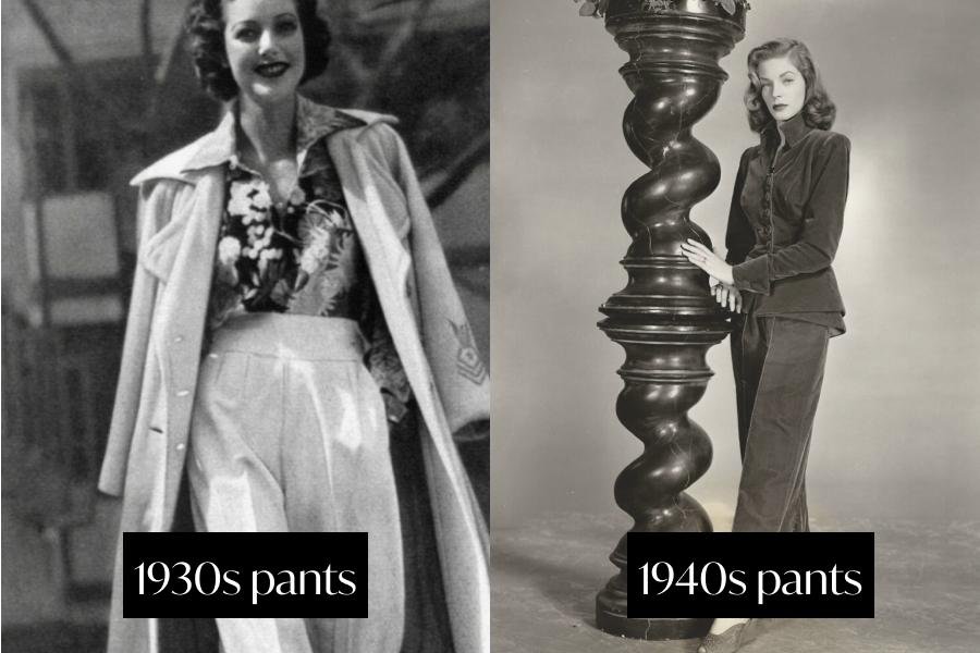 Jacquard 1940s Style Pants – Mode Mundo