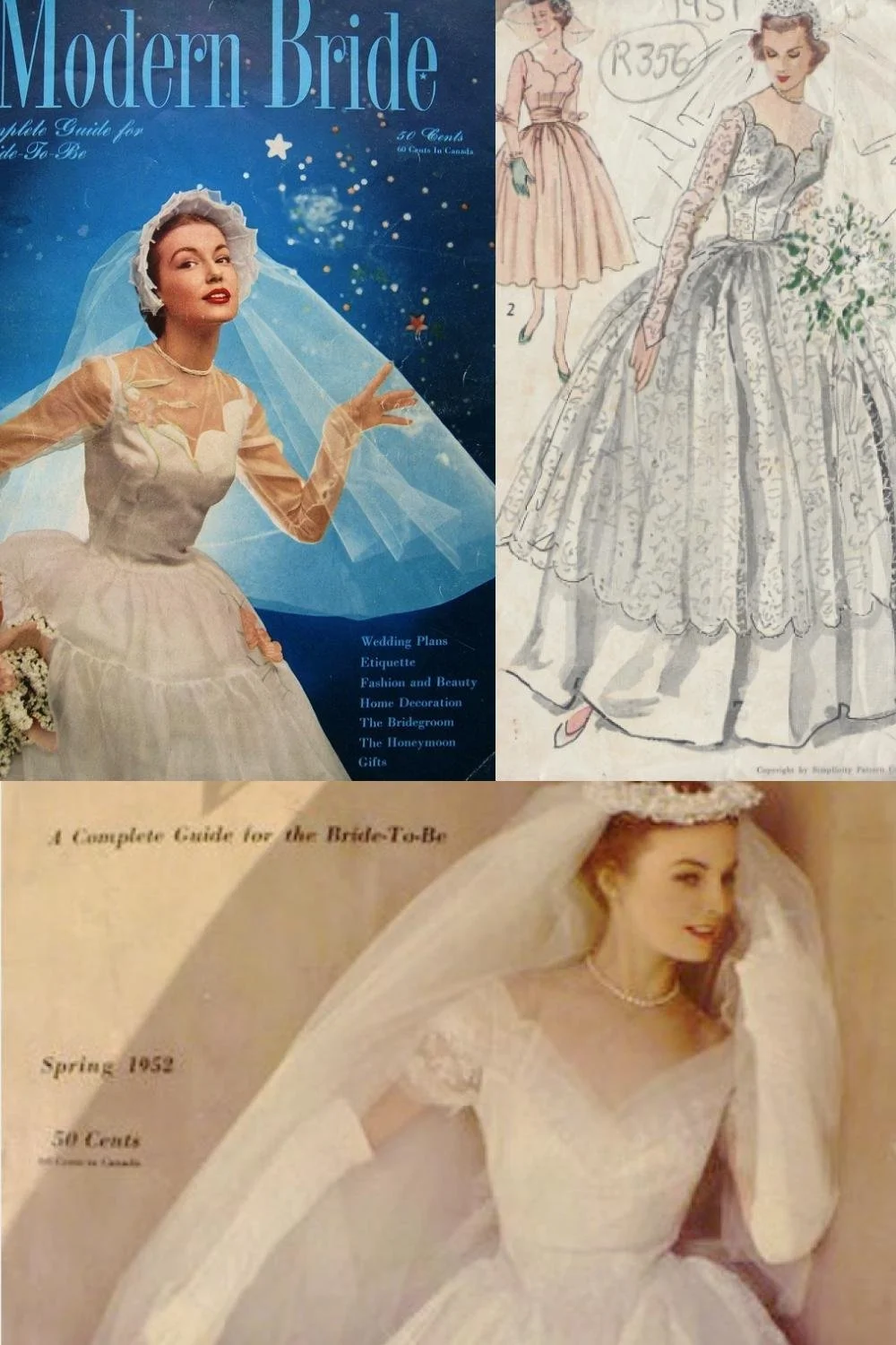 images of 1950s wedding dresses