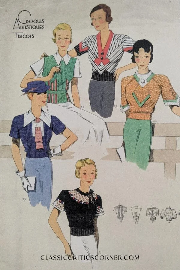 casual knitwear in the 1930s