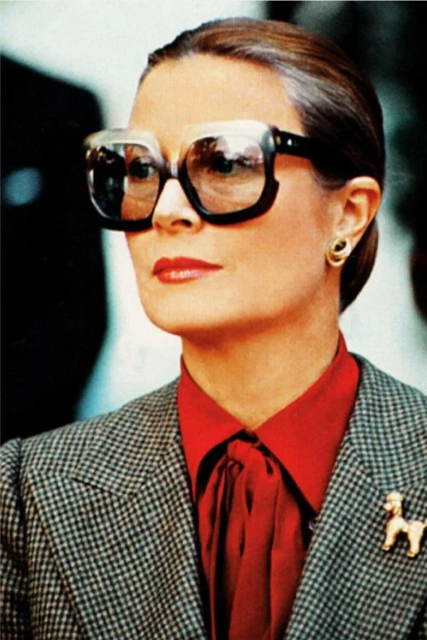 image of Grace Kelly wearing retro oversize sunglasses