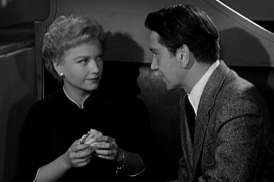 still from the 1950s film noir "the blue gardenia"