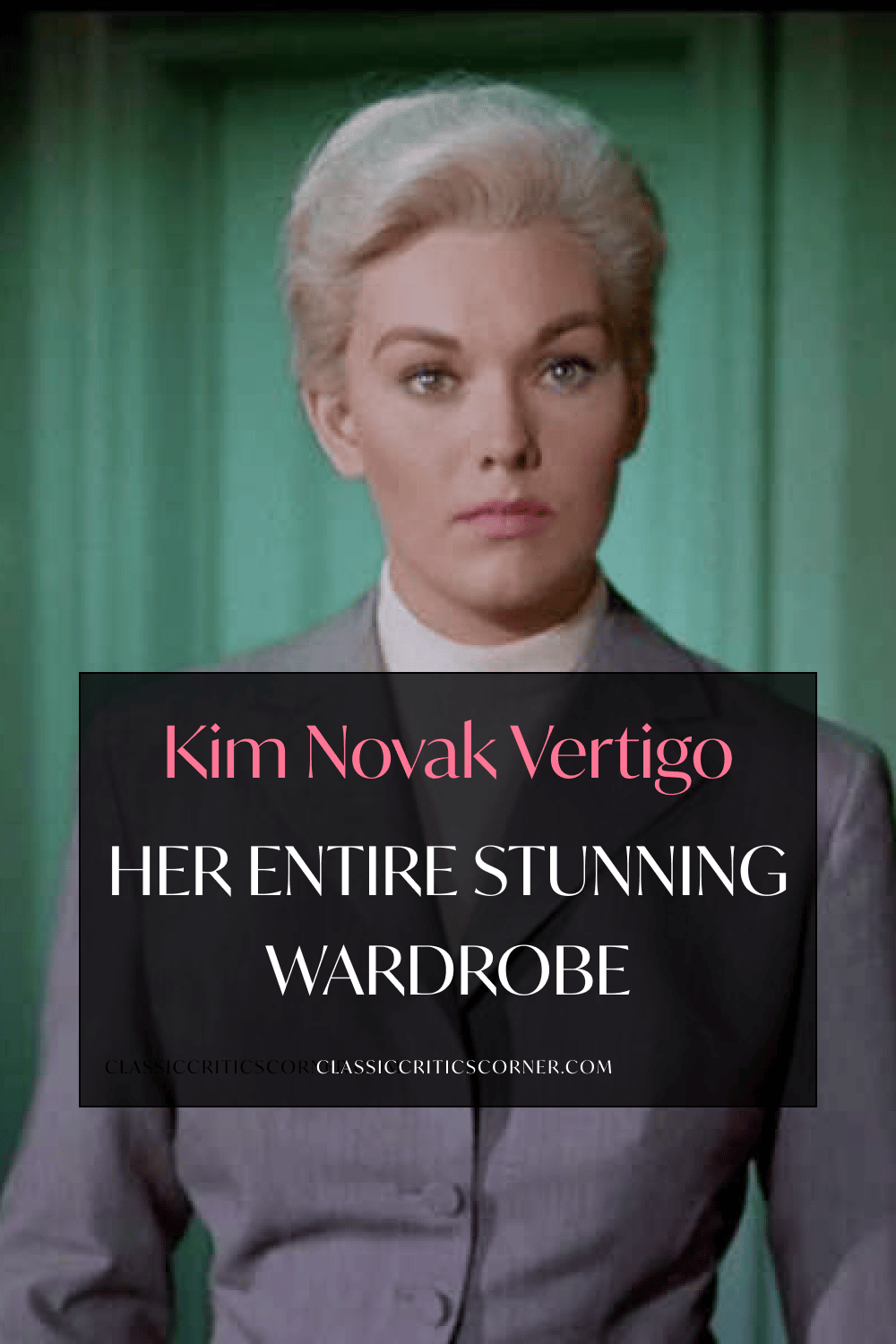Kim Novak's Wardrobe in Vertigo makes her the Ultimate Hitchcock Blonde -  Classic Critics Corner, image size:1000x1500